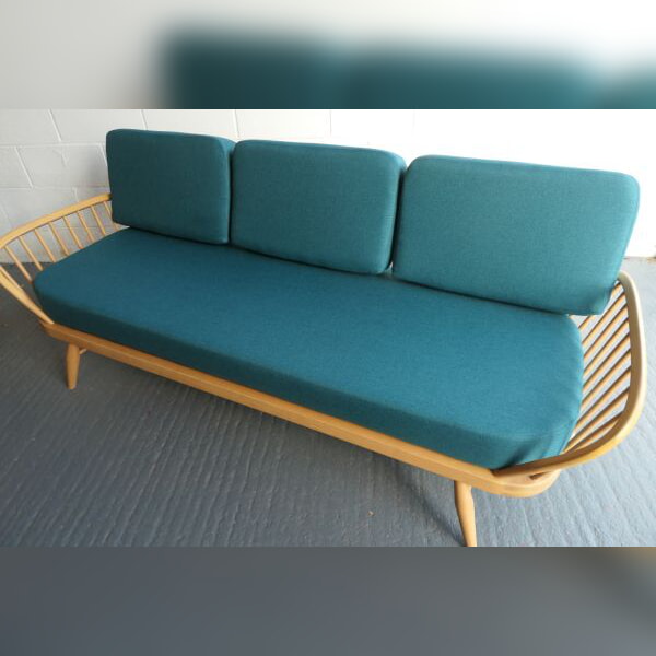 An Ercol Daybed in our own Venus Petrol fabric, out to Wolverhampton